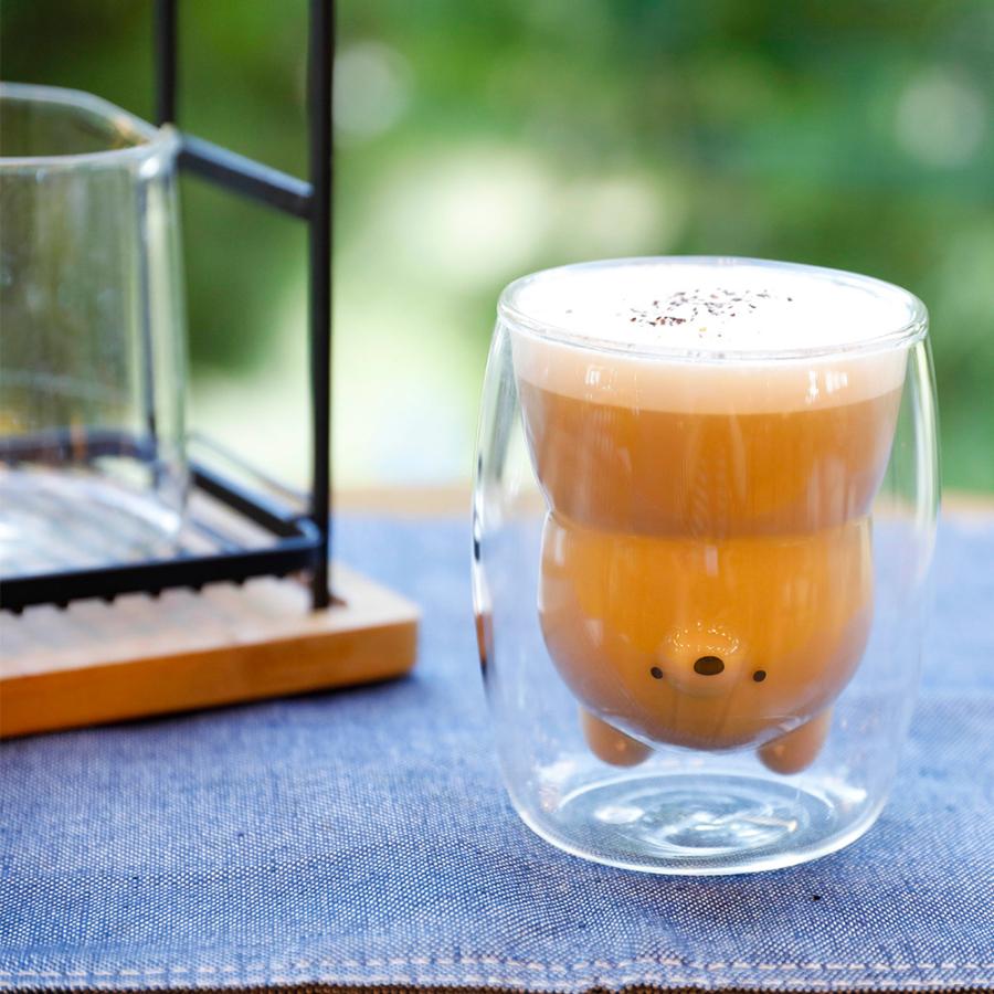 耐熱アニマルグラス 270ml 水滴がつかない 二重構造 食洗機対応 電子レンジ対応 耐熱ガラス製 結露しにくい 猫 犬 動物 ネコ コップ グラス シロクマ カップ A3840 めちゃsmart 通販 Yahoo ショッピング