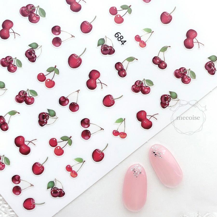 Mecoise さくらんぼネイルシール Benignozaccagnini It