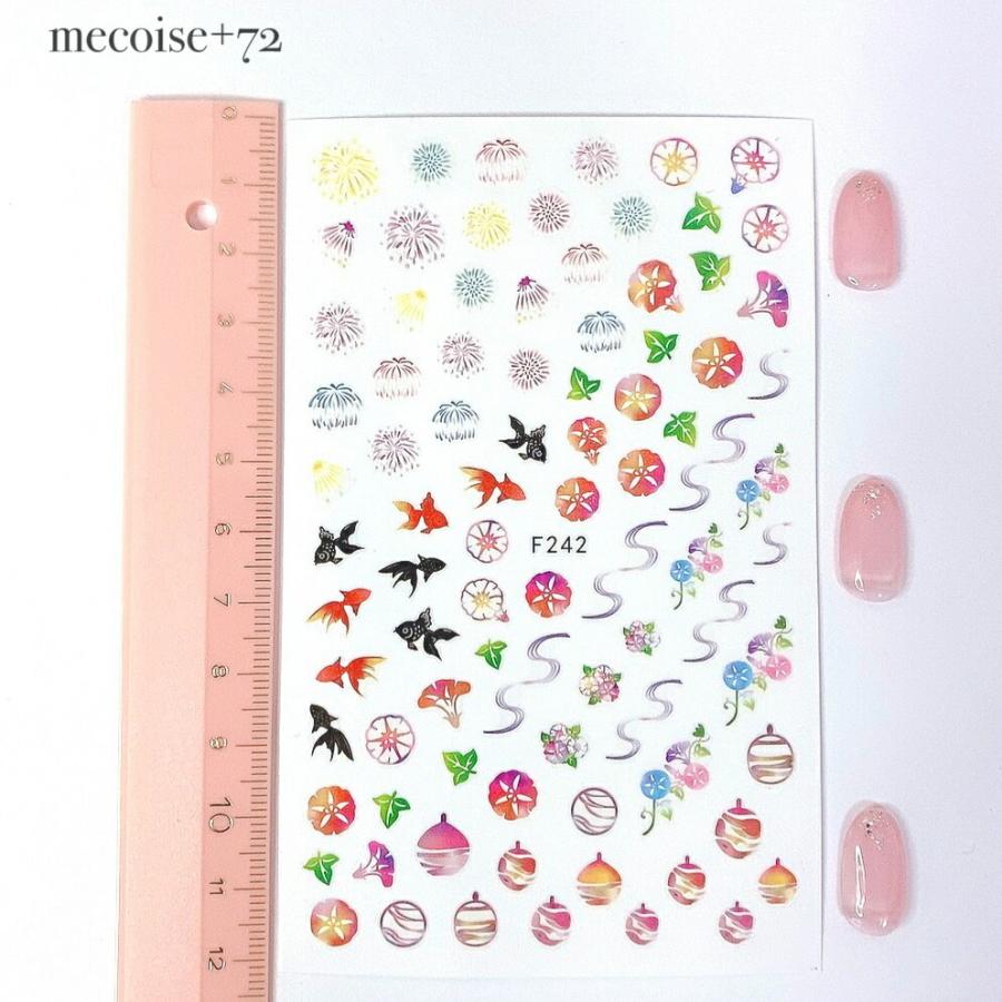珍しい Mecoise 夏祭りネイルシール 金魚 花火 Aynaelda Com