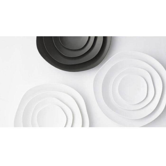 feuille 4点 皿セット グロスホワイト 日本製 艶あり プレート 食器