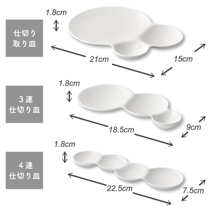 savone お皿セット 3点 グロスホワイト 艶あり 日本製 プレート