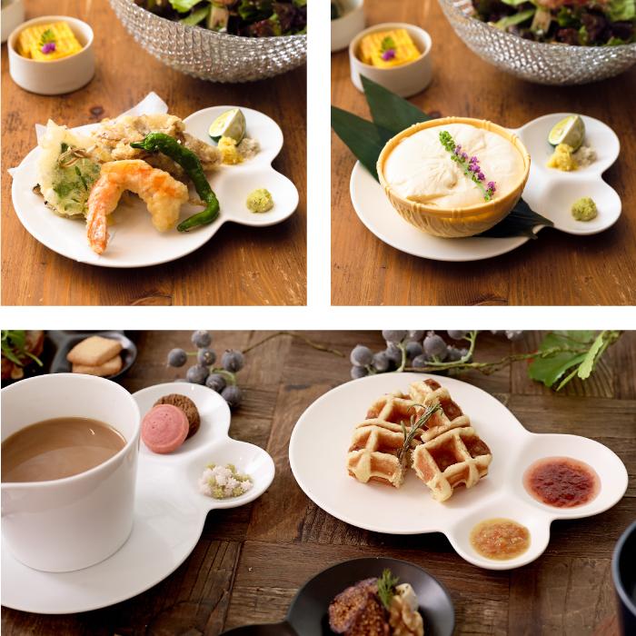 仕切り皿 おしゃれ お皿 食器 グロスホワイト 艶あり 日本製 savone