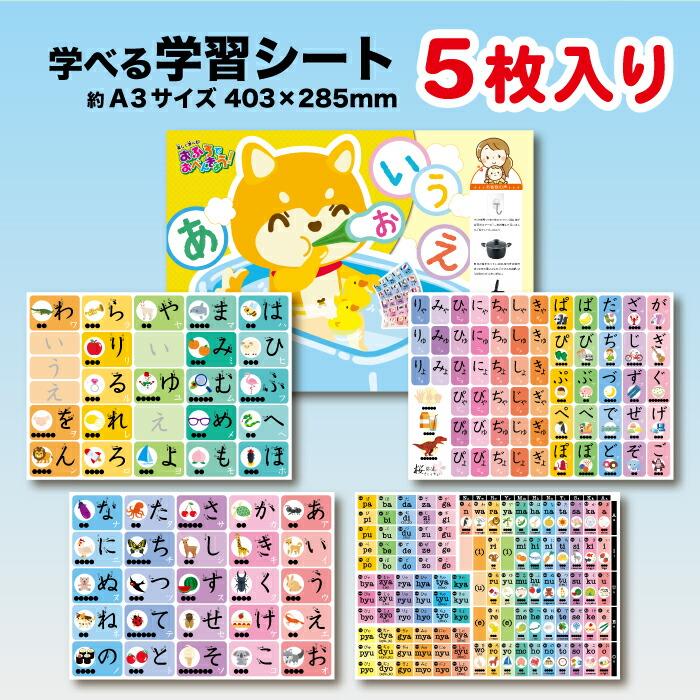 お風呂ポスター 知育 桜弥生 ひらがな カタカナ ローマ字 あいうえお表