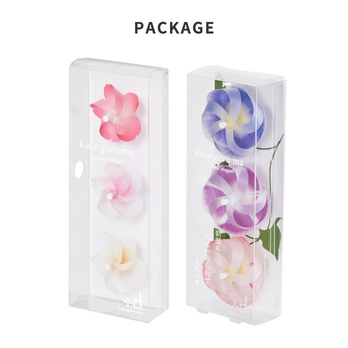 No.24 可愛いお花のマグネット♡固まるハーバリウム3個set d 【3組以上 送料無料】カゼグルマ 桜 3個入り 風車 かぜぐるま