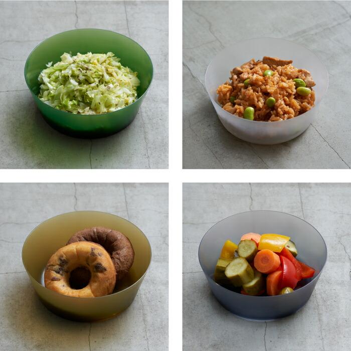 食器 単品 保存容器 プラスチック 蓋付き 500ml 器 うつわ 半透明 ボウル wrap dish 樹脂製 日本製 キッチン