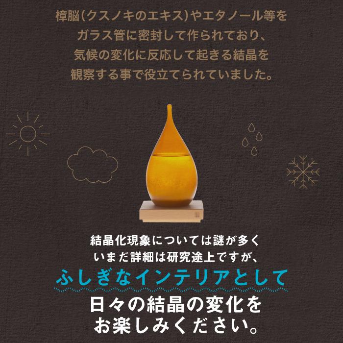 Tempo Drop テンポドロップ ストームグラス ガラス オブジェ インテリア雑貨 おしゃれ 天候予測器 天気予報 結晶 置物 飾り 台座 晴雨予報 北欧 プレゼント |  | 03