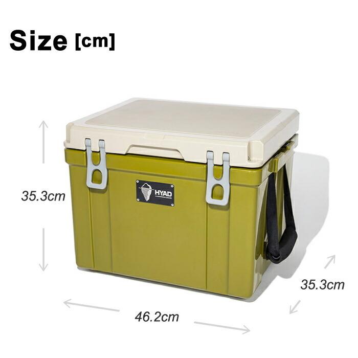 HYAD クーラーボックス 小型 釣り 25.5L 保冷 大容量 仕切り板