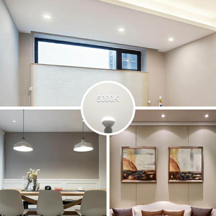 LED電球 ミニレフ電球 E17 40W形相当 昼白色 6個入 4W レフランプ 下