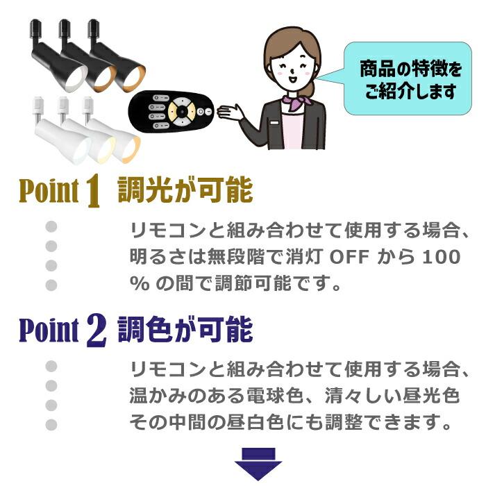 ダクトレール用 スポットライト 3灯セット E26口金 LED電球付き 60W形