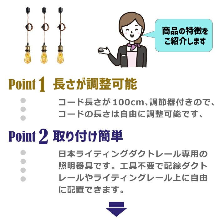 照明器具 天井 led ペンダントライト 3灯セット E26 LED電球付 螺旋