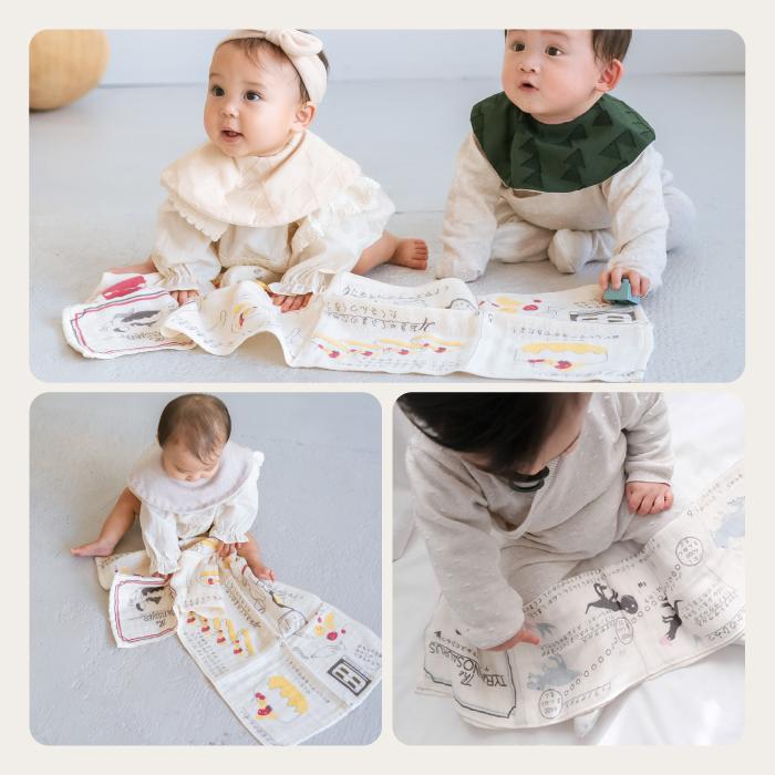 おむつケーキ 出産祝い 絵本タオルとハンカチのベビーケーキ お祝い