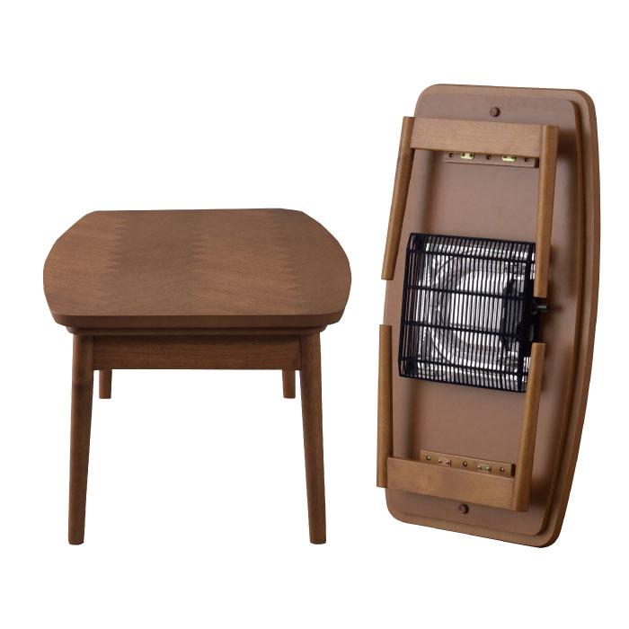 こたつテーブル 折りたたみ テーブル コタツ 90 石英管ヒーター 折れ脚