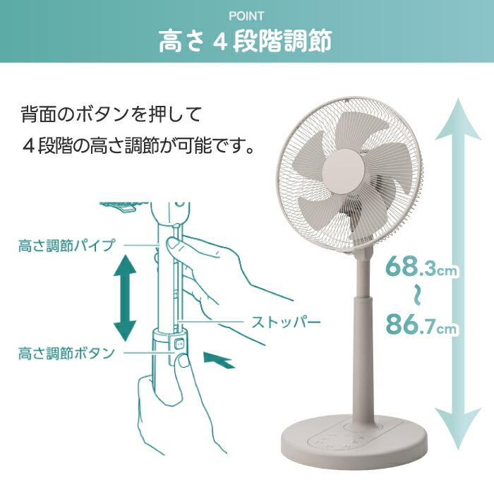 扇風機 DCモーター 静音 リビングファン おしゃれ 省エネ 左右自動首