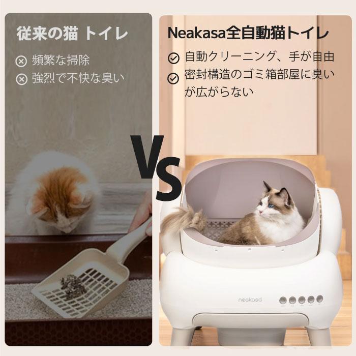 全自動猫トイレ Neakasa M1 Plus 猫用トイレ 大型 掃除不要 オープン型