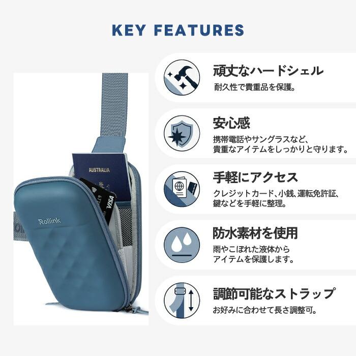 トラベルミニバッグ スマホショルダー ハードシェル 旅行 軽量 ミニ
