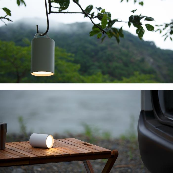 ±0 LED マルチライト 充電式 おしゃれ 照明 吊り下げ マグネット 磁石 置き型 LEDライト IPX3 防水 昼光色 電球色 調色 調光 シンプル 小型 スリム アウトドア | ±0 | 05