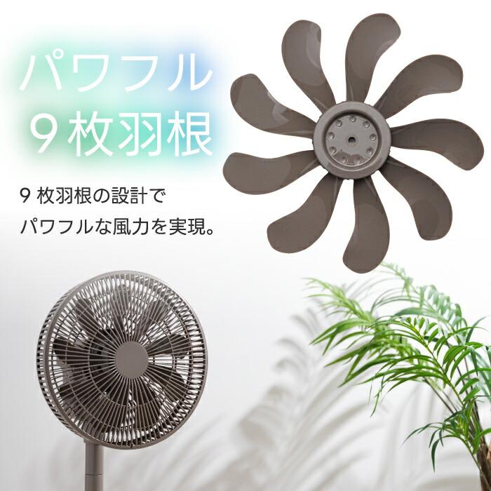 QUADS（クワッズ） 3D サーキュレーター 扇風機 DCモーター 静音