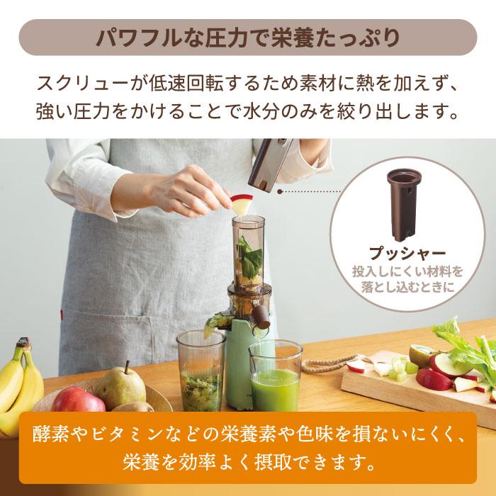 recolte（レコルト） ミニスロージューサー コールドプレス ジューサー