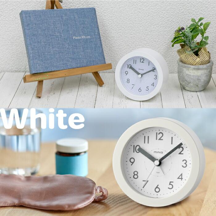 ノア精密 目覚まし時計 アナログ おしゃれ アラームクロック 光る MAG