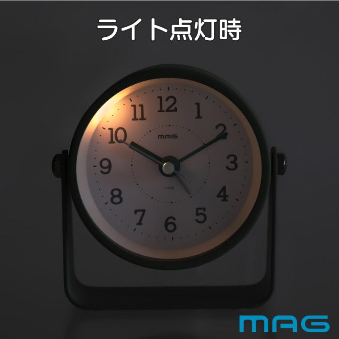 MAG（ノア精密） 置き時計 目覚まし時計 おしゃれ MAG アナログ 電子音