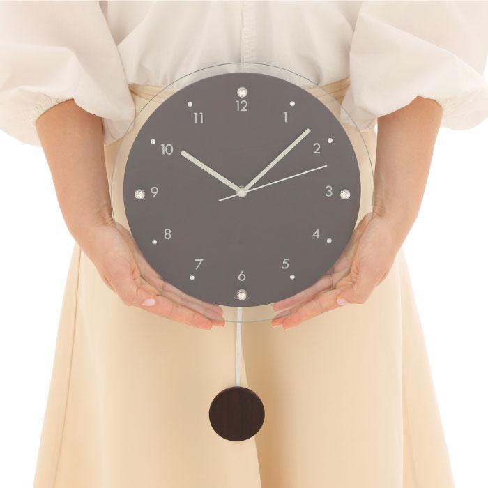 ノア精密 振り子時計 壁掛け 掛時計 電波時計 静音 おしゃれ 掛け時計