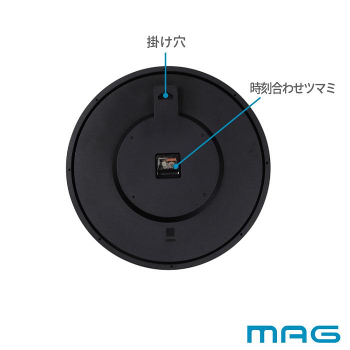 MAG（ノア精密） 壁掛け時計 おしゃれ 大きめ 北欧 メガタイム MAG