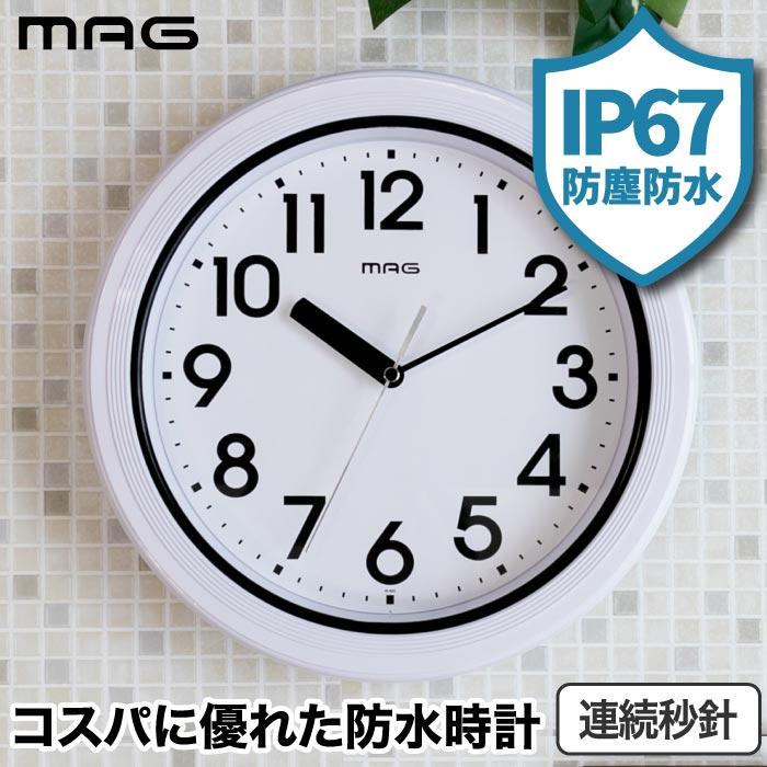 ノア精密 壁掛け時計 防水 防塵 掛時計 MAG プラデガード 掛け時計