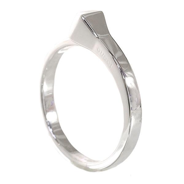 GUCCI 送料無料 本物 グッチ キオド リング 指輪 750WG ホワイト  