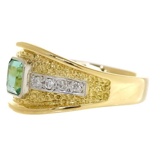 送料無料 本物 エメラルド ダイヤモンドリング 指輪 K18 PT900