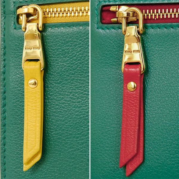 miu miu（ミュウミュウ） 送料無料 本物 極美品 両面ファスナースリム