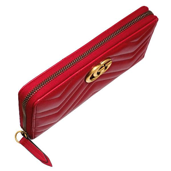 GUCCI（グッチ） 送料無料 本物 美品 GGマーモント ラウンドファスナー