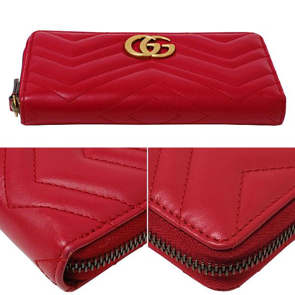 GUCCI（グッチ） 送料無料 本物 美品 GGマーモント ラウンドファスナー