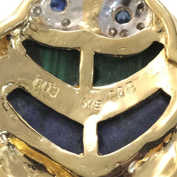 送料無料 本物 ダイヤモンドブローチ K18Ygイエローゴールド