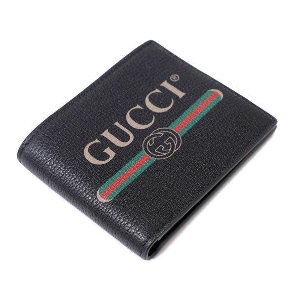 美品 GUCCI グッチ 折り財布 レザー ブラック