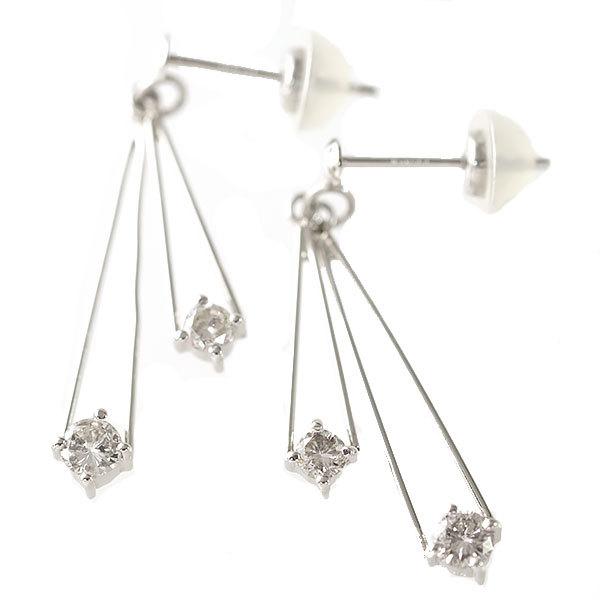 送料無料 本物 ダイヤモンドピアス PT850 PT900プラチナ ダイヤ0.25ct 