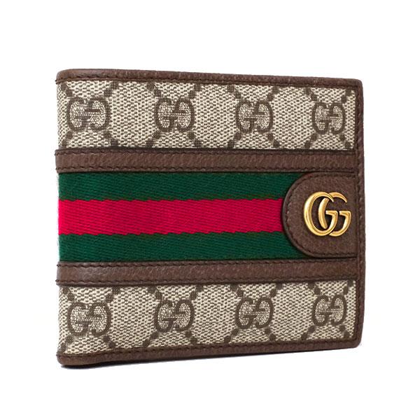 送料無料】【本物】美品☆GUCCI グッチ☆シェリーライン 二つ折り財布 