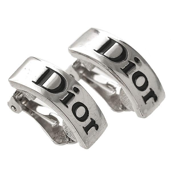 Dior ロゴ イヤリング シルバーカラー Christian Dior（クリスチャン・ディオール） 送料無料 本物 Dior