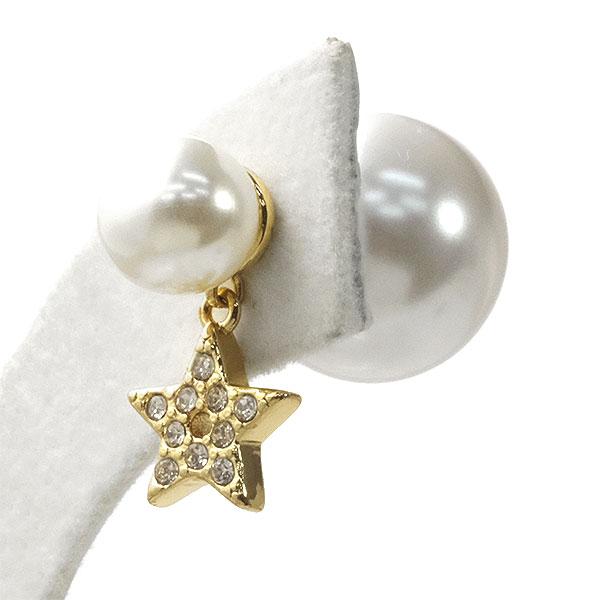 クリスチャンディオール トライバル パール ラインストーン ピアス 片耳 Christian Dior（クリスチャン・ディオール） 送料無料 本物 Dior
