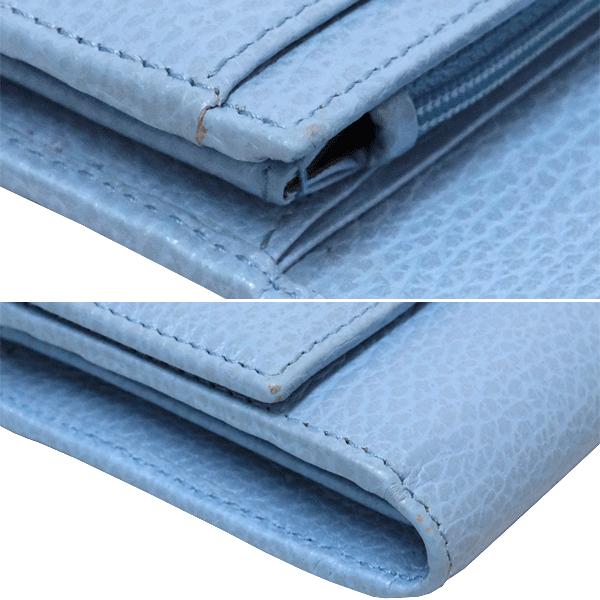 グッチ GGマーモント コンチネンタルウォレット　新品未使用　ライトブルー GUCCI（グッチ） 送料無料 本物 極美品 コンチネンタルウォレット 長