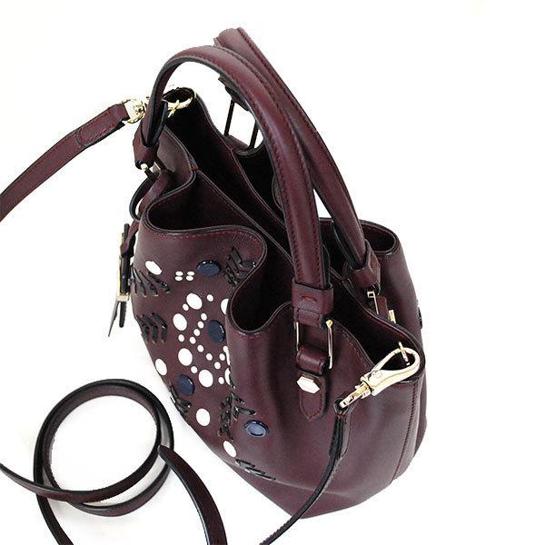 本物 ハンドバッグ ショルダーバッグ ドッズ Tod's ボルドー