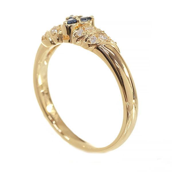 POLA 送料無料 本物 ポーラ サファイアダイヤモンドリング 指輪 750YG  