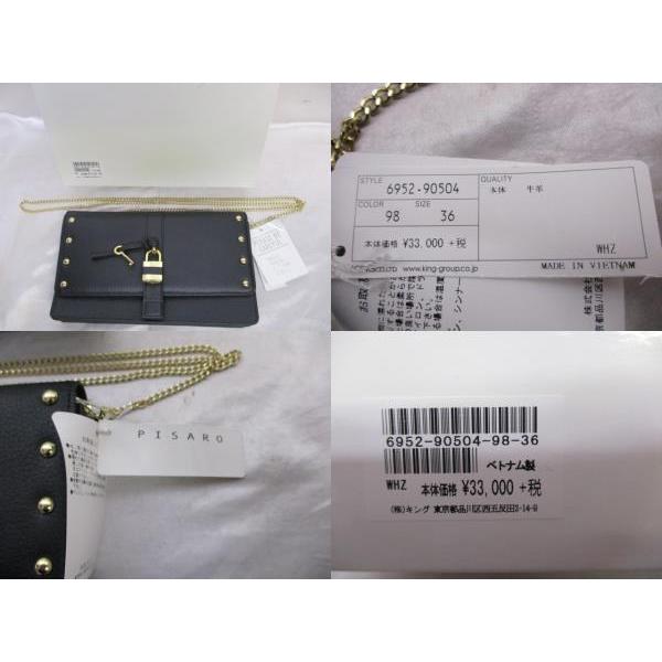 PISARO ピサロ ショルダーバッグ 財布 ブラック レディース 未使用品 