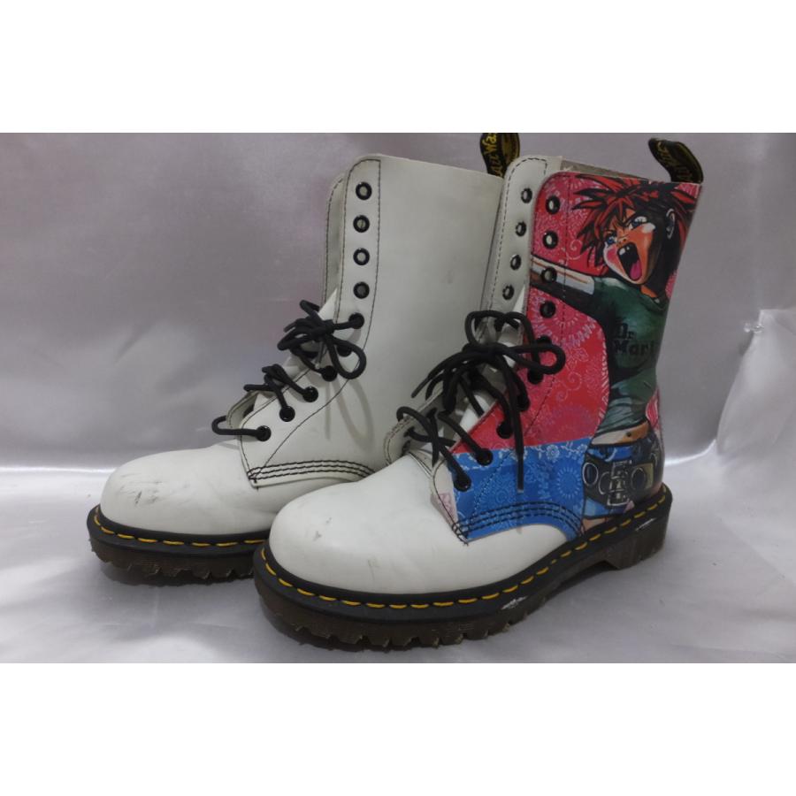 Dr Martens ドクターマーチン 1490 10ホール ペイントイラスト ブーツ サイズ7 ホワイト 白 ブーツ めだま家 通販 Yahoo ショッピング