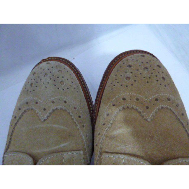 Tricker's×SHIPS トリッカーズ M5633 別注 メダリオン スエードウイングチップ シューズ 革靴 少々難有 サイズUK8.5 ベージュ シューズ Tricker's×SHIPS トリッカーズ M5633 別注 メダリオン スエード