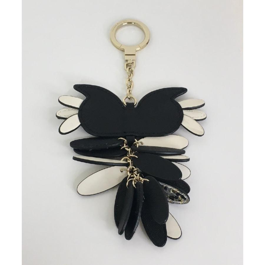 【日本未発売】katespade ケイトスペード レザーフクロウキーホルダー バッグチャーム カラー：ブラック 日本未発売】katespade ケイトスペード レザーフクロウキーホルダー