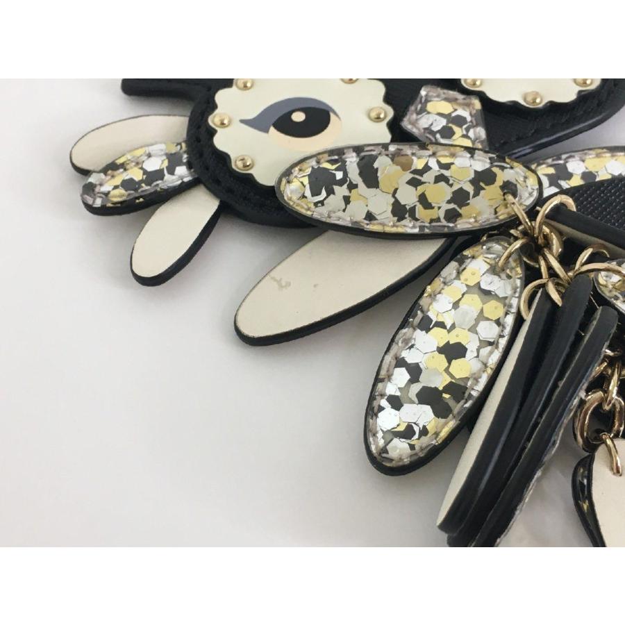 【日本未発売】katespade ケイトスペード レザーフクロウキーホルダー バッグチャーム カラー：ブラック 日本未発売】katespade ケイトスペード レザーフクロウキーホルダー