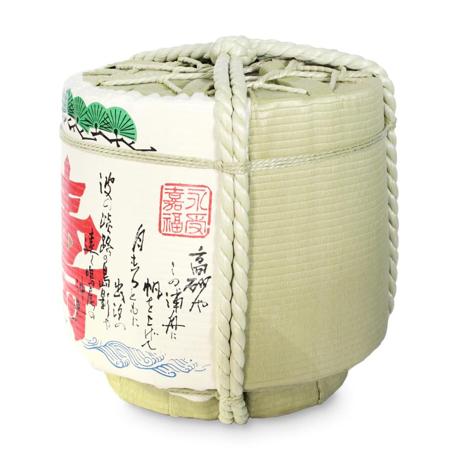 ディスプレイこも樽 通常タイプ 寿 高砂や (作：荻野丹雪) 小18L(芯材：発泡スチロール)の画像