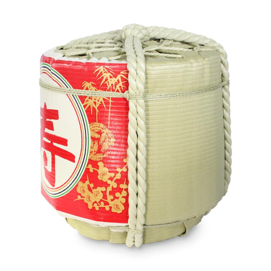 ディスプレイこも樽 通常タイプ 寿(赤) 小18L(芯材：発泡スチロール)の画像