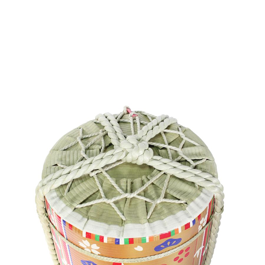 ディスプレイこも樽 通常タイプ 祝(五色瀧縞) 小18L(芯材：発泡スチロール)の画像