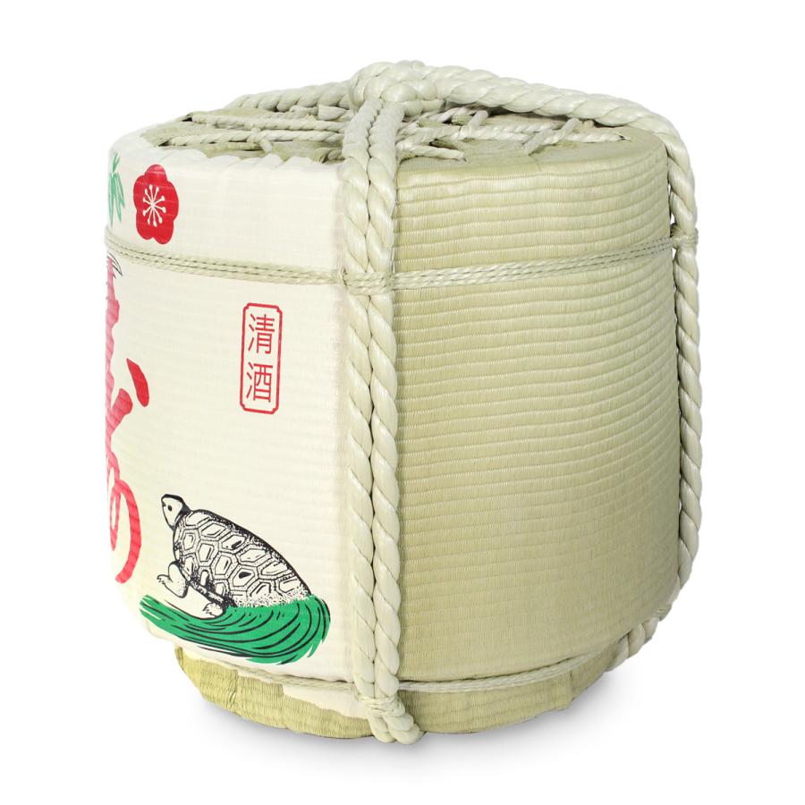 ディスプレイこも樽 通常タイプ 寿(鶴亀) 小18L(芯材：発泡スチロール)の画像